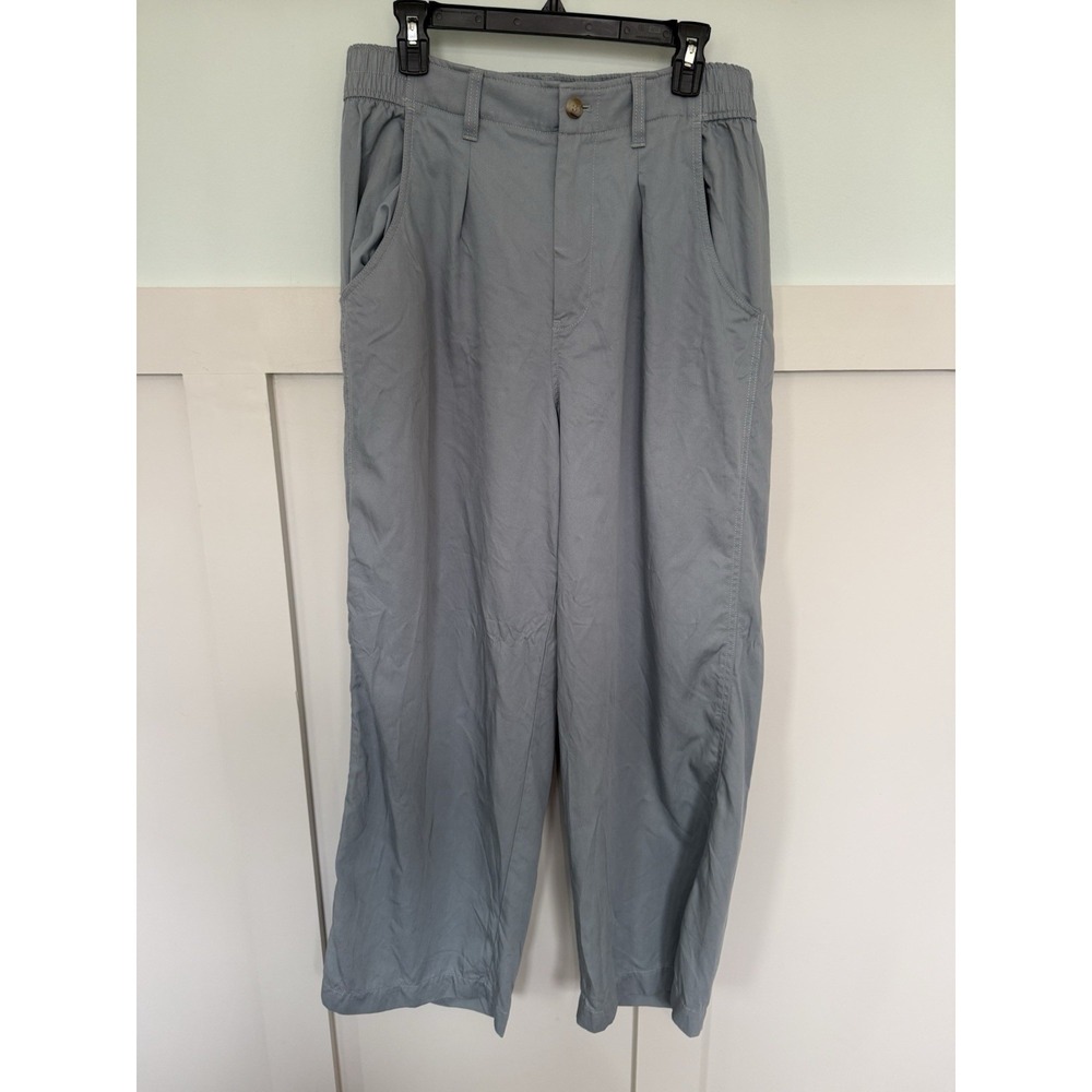 Madewell The Neale Straight-Leg Pant Women's 12 Blue Grayish Drapeweave Casual